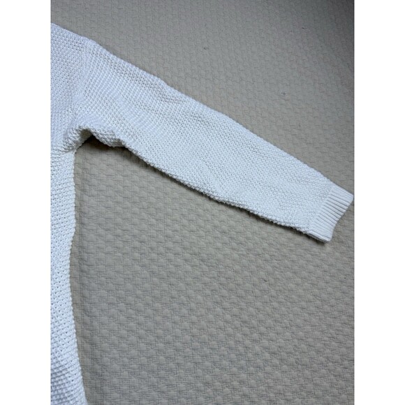 Marine Layer Womens Large White Open Knit Long Sleeves Catalina Cardigan Sweater - Picture 6 of 16